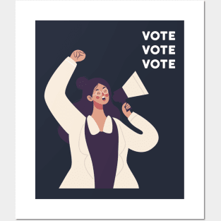 Vote Girl Posters and Art